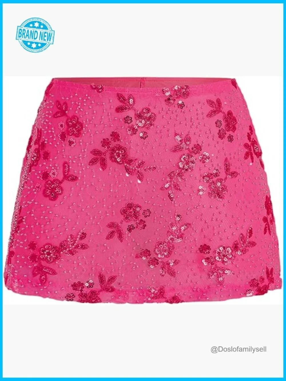 Sparkly Sequin Mini Skort Y2K Low Rise Skirt with Built-in Shorts for Parties
